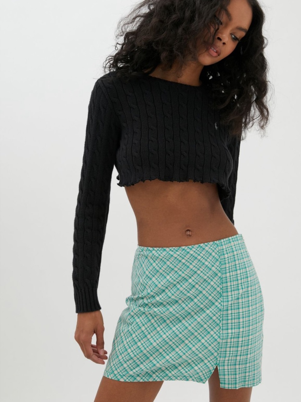 🧚🏼 {RARE} UO Krista Plaid Notched Mini Skirt
